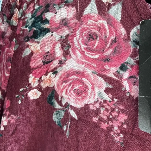 Entro Floral Long Bell Sleeves, front tie blouse - Picture 3 of 5